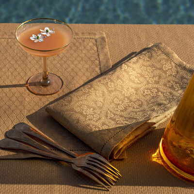 Set americano Portofino Géo Terra 50x36 100% lino