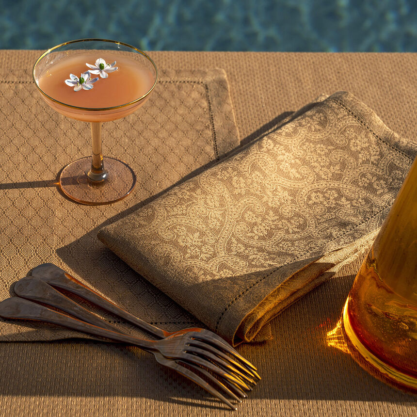 Set americano Portofino G&eacute;o Terra 50x36 100% lino, , hi-res image number 0