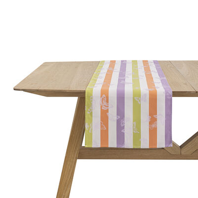 Striscia da tavola Bal des papillons Lilas 50x150 100% cotone