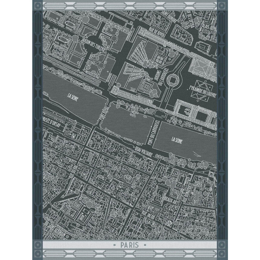 Strofinaccio A vol d'oiseau Paris Zinc 60x80 100% cotone, , hi-res image number 0