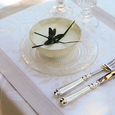 Set americano Venezia Ivoire Ivoire 54x38 100% cotone,  Set americano Venezia Ivoire Ivoire 54x38 100% cotone