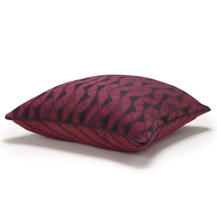 Fodera cuscino Prisme Prune 50x50 93% Cottone/ 7% Poliestere, , hi-res image number 0