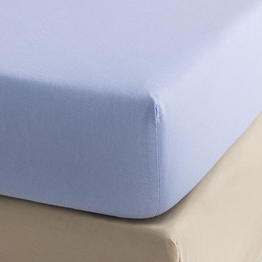 Lenzuolo Nuances Denim 90X200X35 50% cotone - 50% lino, , hi-res image number 0