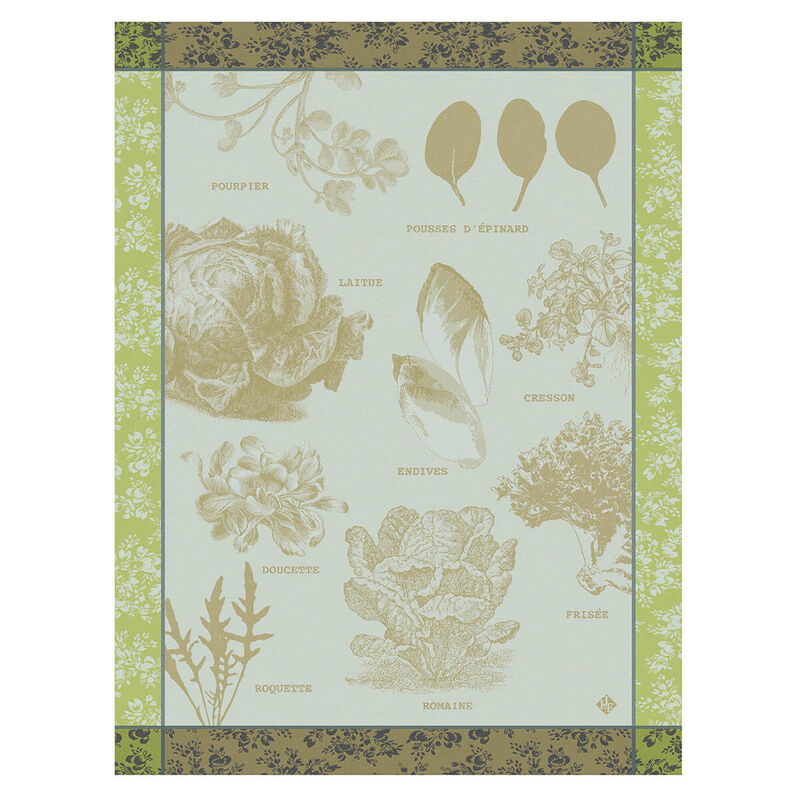 Strofinaccio Salades Illustrées Endive 60x80 100% cotone, , hi-res image number 0