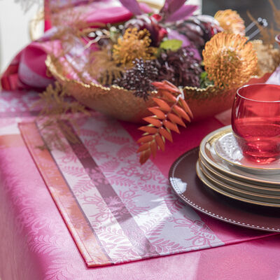 Tovaglietta spalmata Mumbai Enduit Fuchsia 50x36 100% cotone