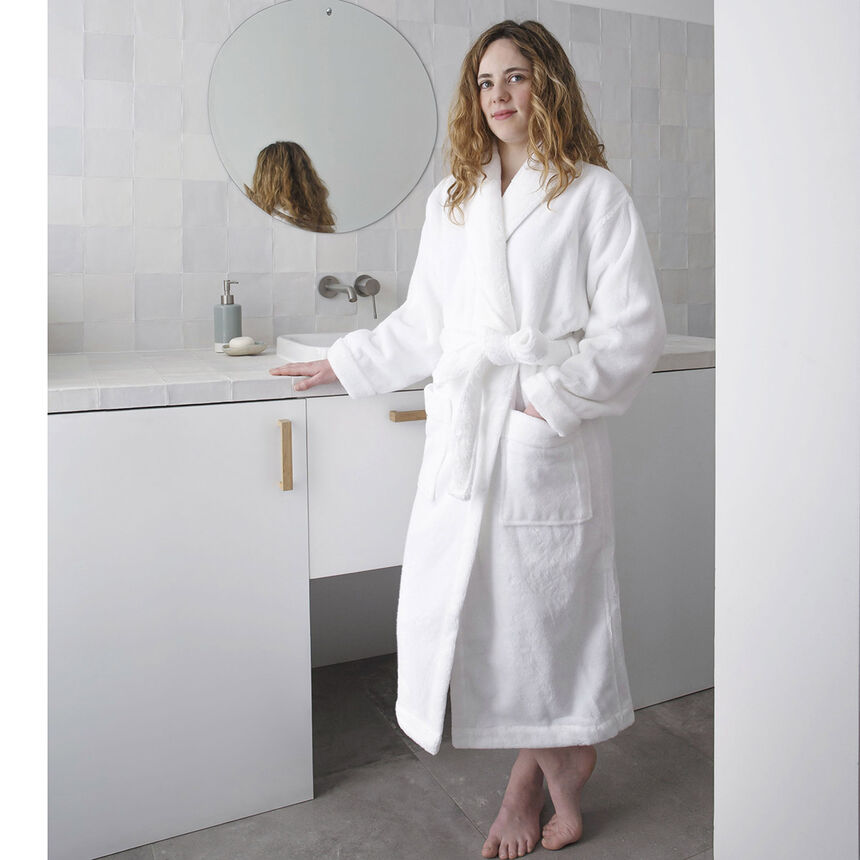 Accappatoio Caresse Blanc Large 100% cotone, , hi-res image number 0