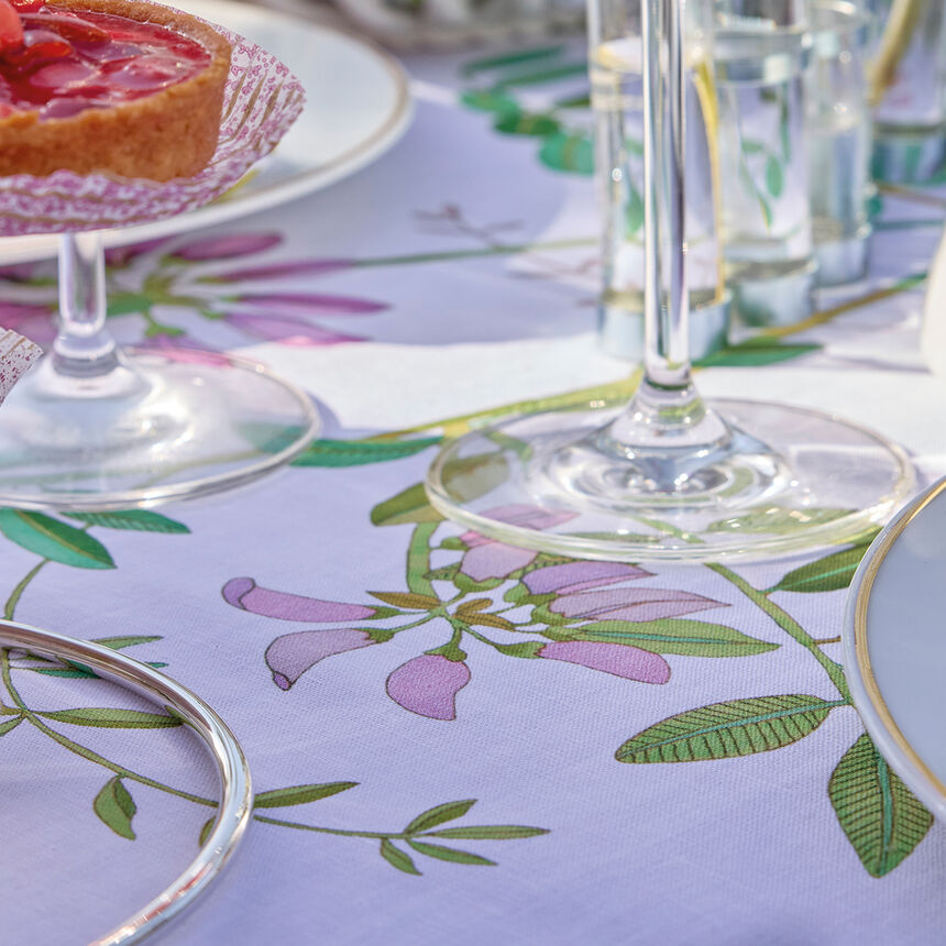 Striscia da tavola Pois de senteur Floral 50x150 50% cotone - 50% lino, , hi-res image number 0