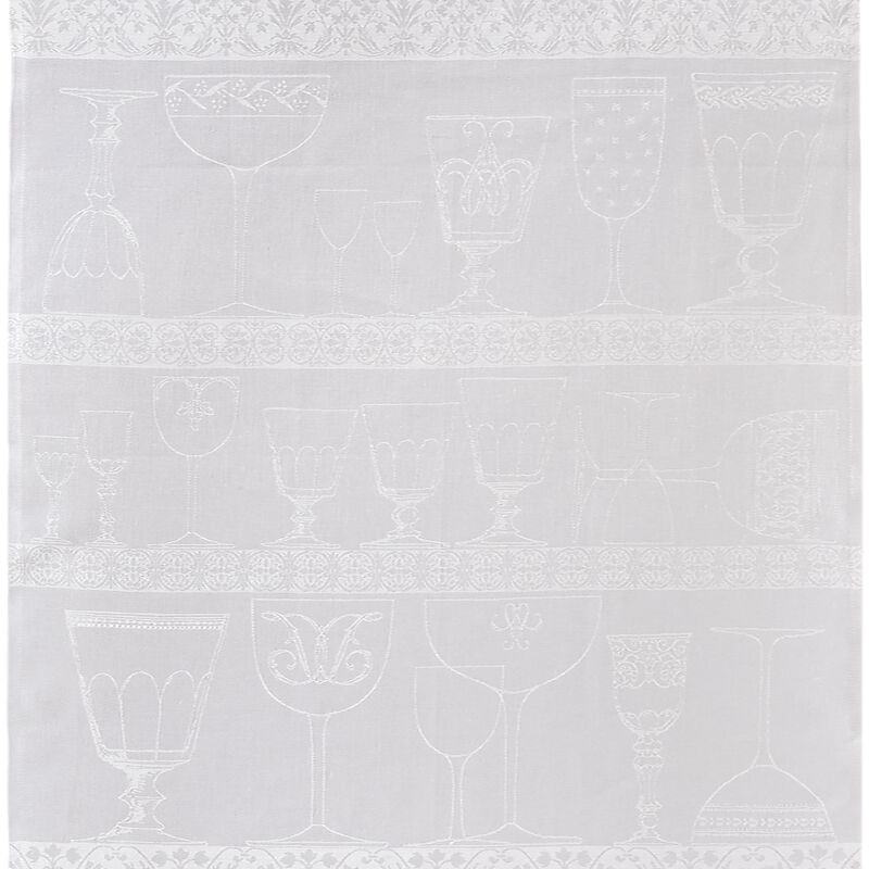 Asciugabicchieri Cristal Blanc 60x80 100% lino, , hi-res image number 0
