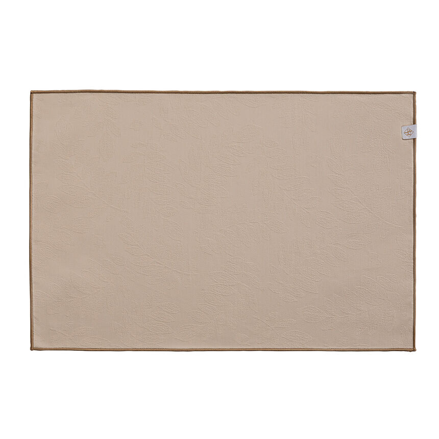 Tovaglietta spalmato Vegetal mood avec surjet bourdon Cajou 46x32 100% cotone, , hi-res image number 0