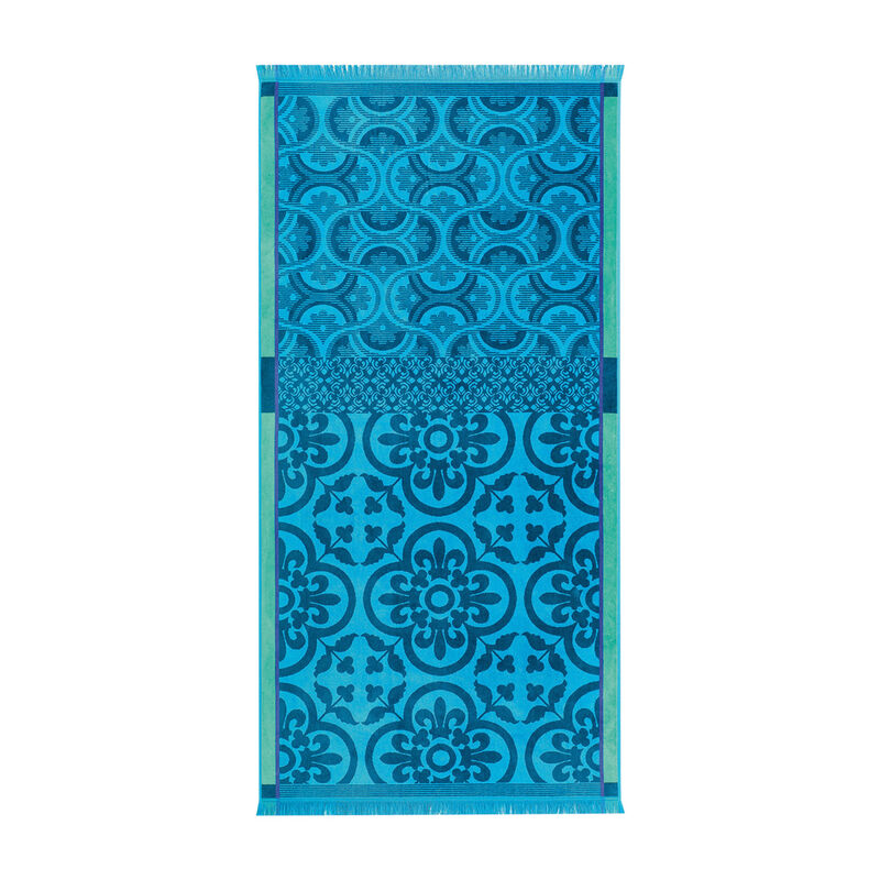 Telo mare Santorin Turquoise 100x200 100% cotone, , hi-res image number 1