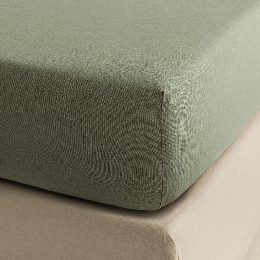Lenzuolo Nuances R&eacute;s&eacute;da 90X200X35 50% cotone - 50% lino, , hi-res image number 0