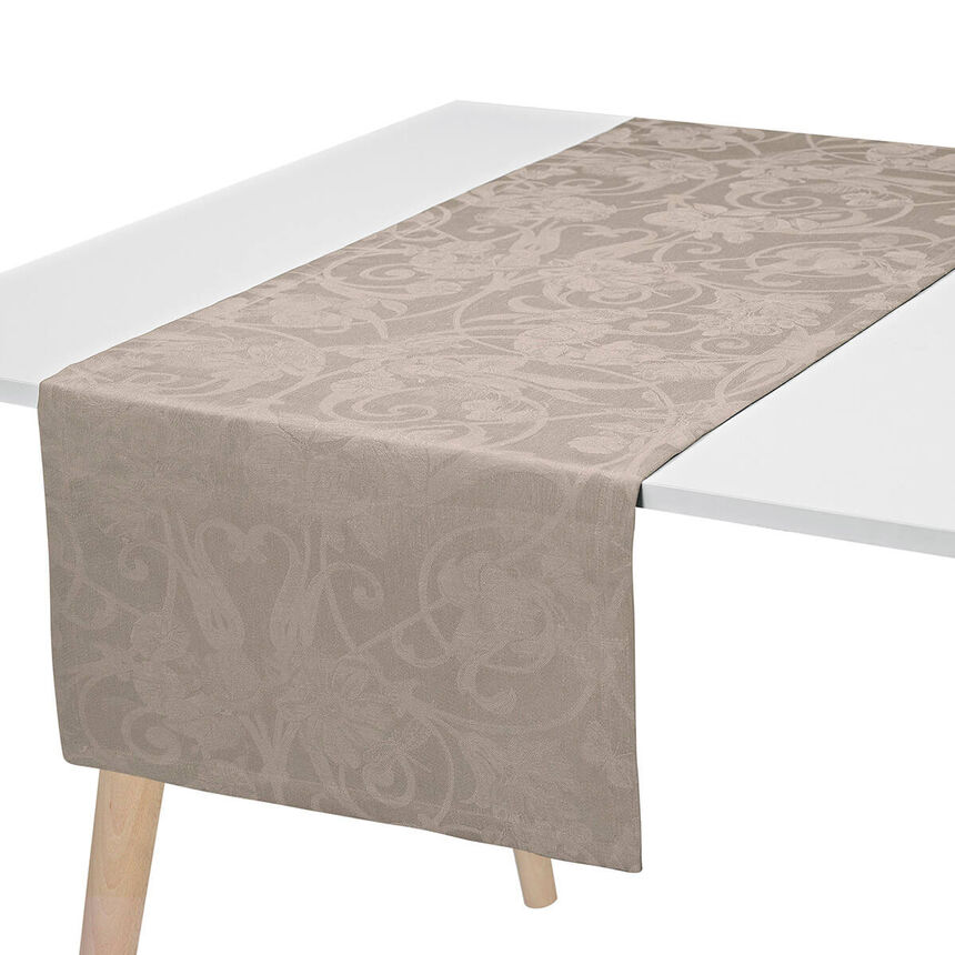 Striscia da tavola Tivoli Poivre gris 50x150 100% lino, , hi-res image number 0