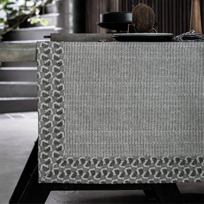 Tovaglia Empreintes Charbon 150x150 100% cotone, , hi-res image number 4