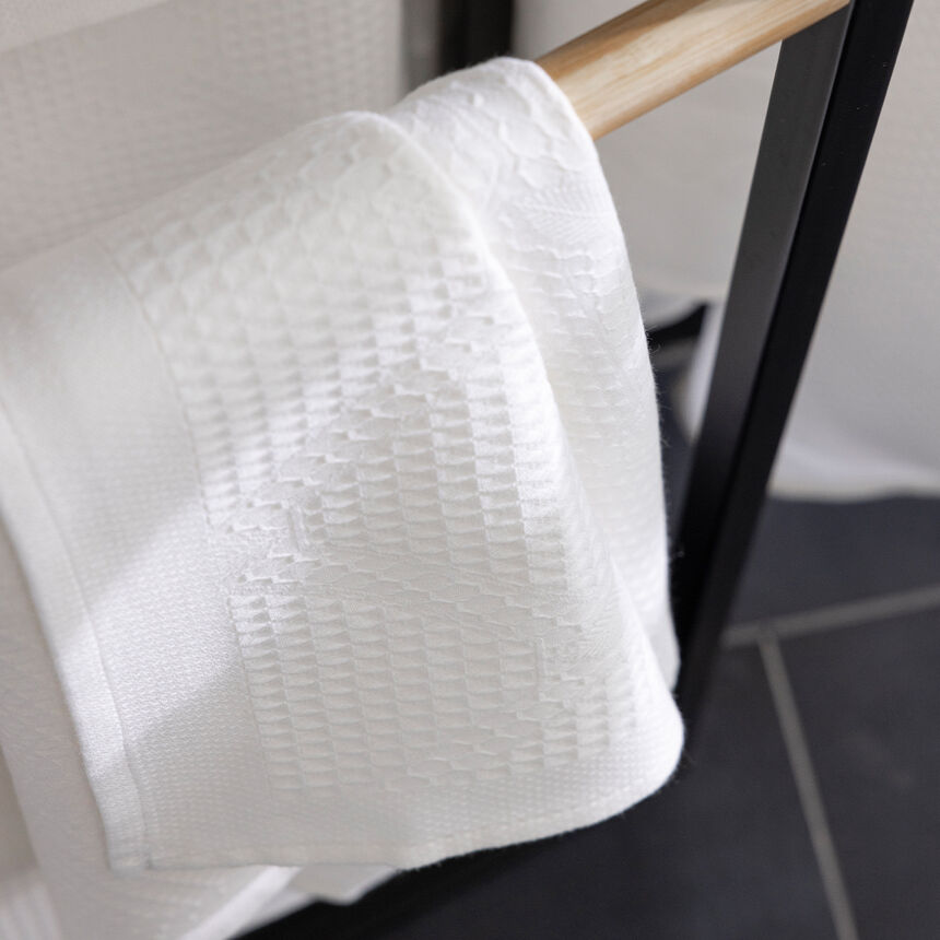 Asciugamano Pois de senteur Blanc 50x100 100% cotone, , hi-res image number 0