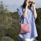 Sacchetto Picto Rose 28x21 100% cotone, rivestimento acrilico. Rivestimento : Pelle di vacchetta, , hi-res image number 0
