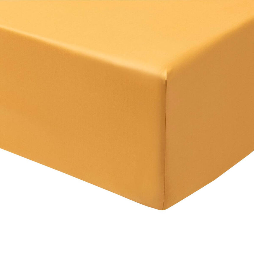 Lenzuola a pieghe Panache de fleurs  Miel 100X200X35 100% cotone, , hi-res image number 0