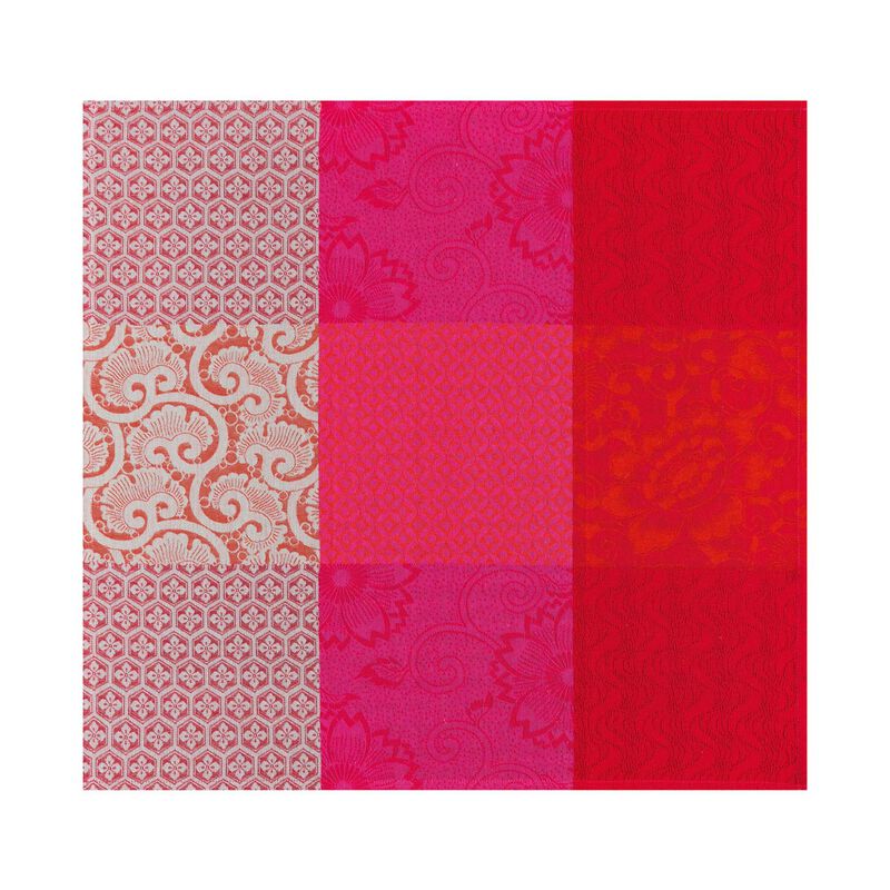 Tovagliolo Fleurs de Kyoto Cerise 58x58 100% cotone, , hi-res image number 0