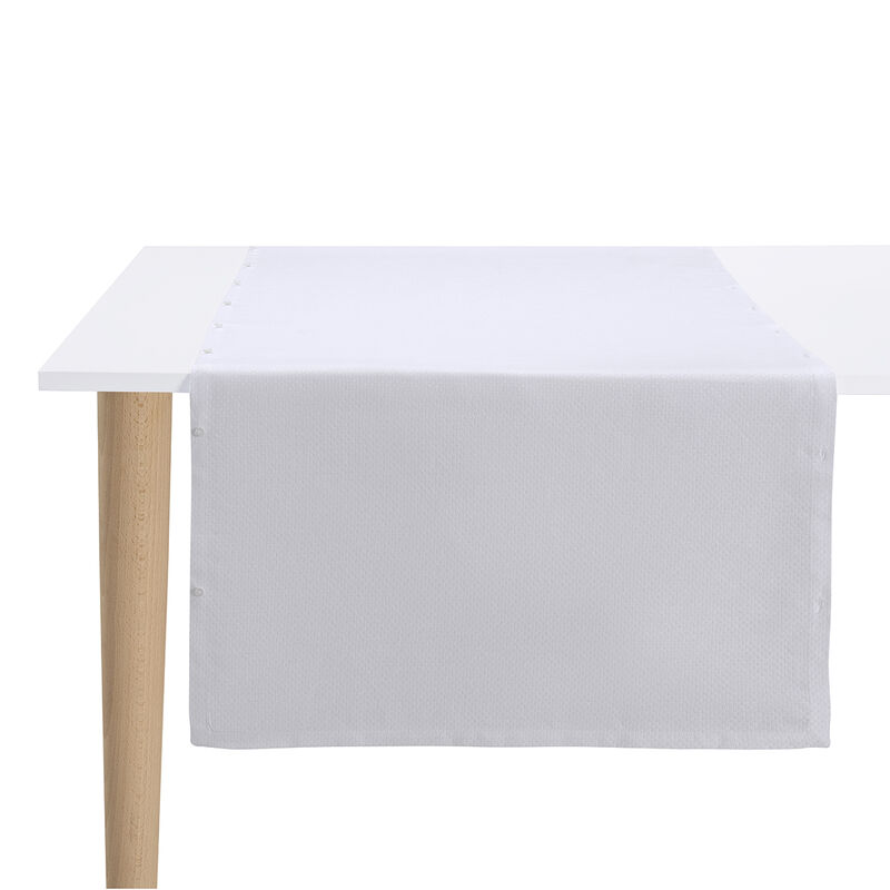 Striscia da tavola Portofino Pluriel Bianco 55x175 100% lino, , hi-res image number 0
