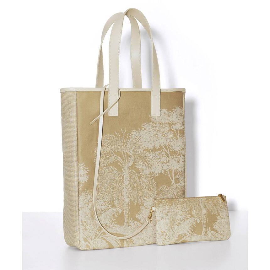 Borsa da portare a mano Paysage Brun  100% cotone, rivestimento acrilico. Rivestimento&nbsp;: Pelle di vacchetta, , hi-res image number 1