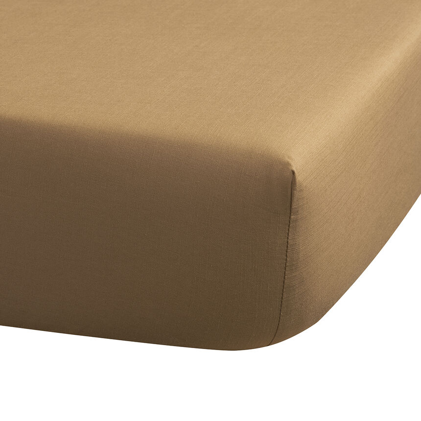 Lenzuolo Eclat Cannelle 90X200X35 100% cotone, , hi-res image number 0