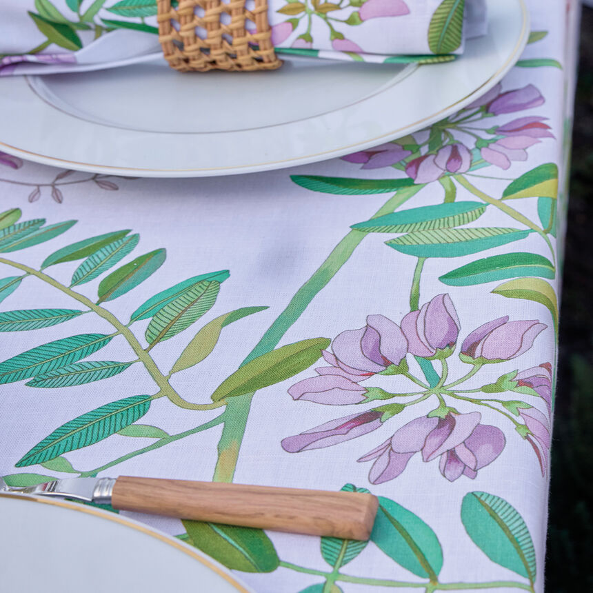 Tovaglia Pois de senteur Floral 150x150 50% cotone - 50% lino, , hi-res image number 6