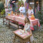 Tovaglia Asia mood Rose thé 175x175 100% cotone, , hi-res image number 0