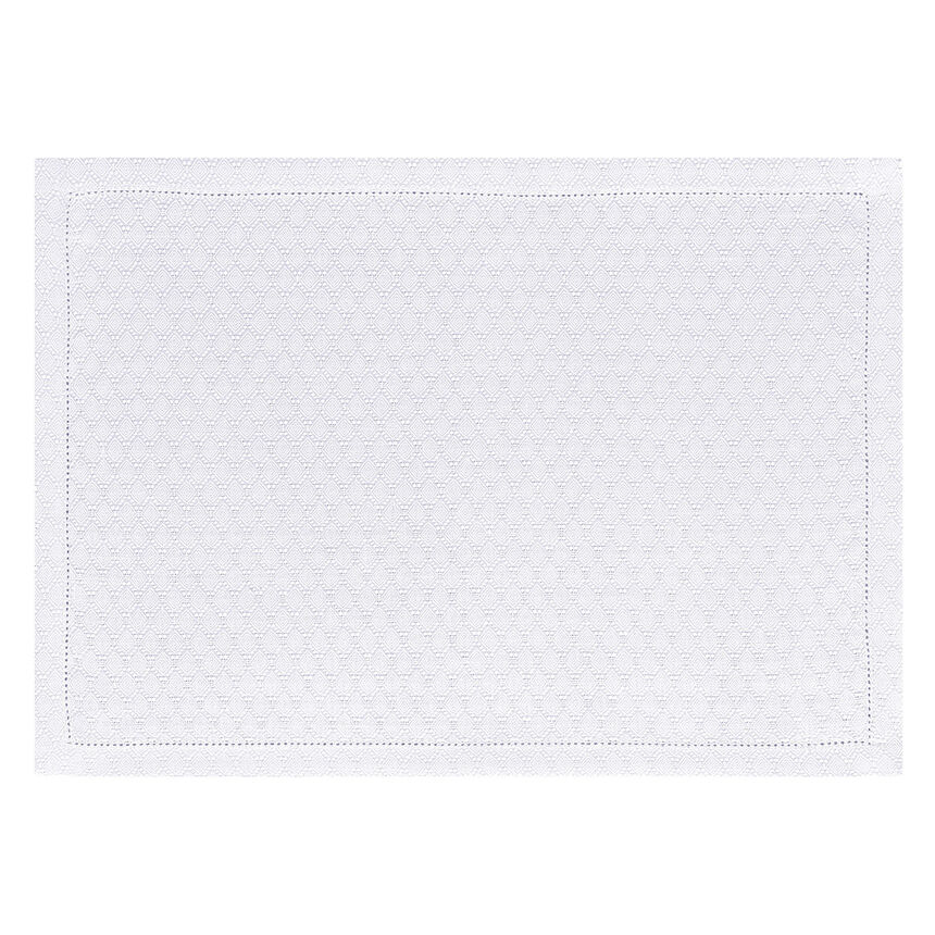 Set americano Portofino G&eacute;o Bianco 50x36 100% lino, , hi-res image number 0