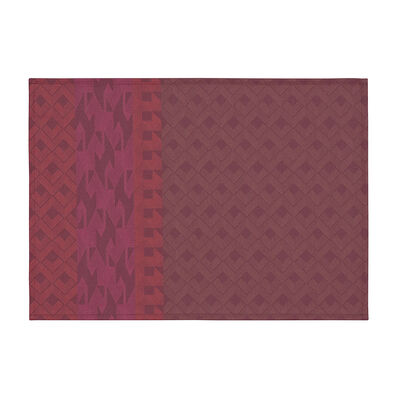 Set americano antimacchia Caractère Enduit Carmin 50x36 100% cotone,  Set americano antimacchia Caractère Enduit Carmin 50x36 100% cotone