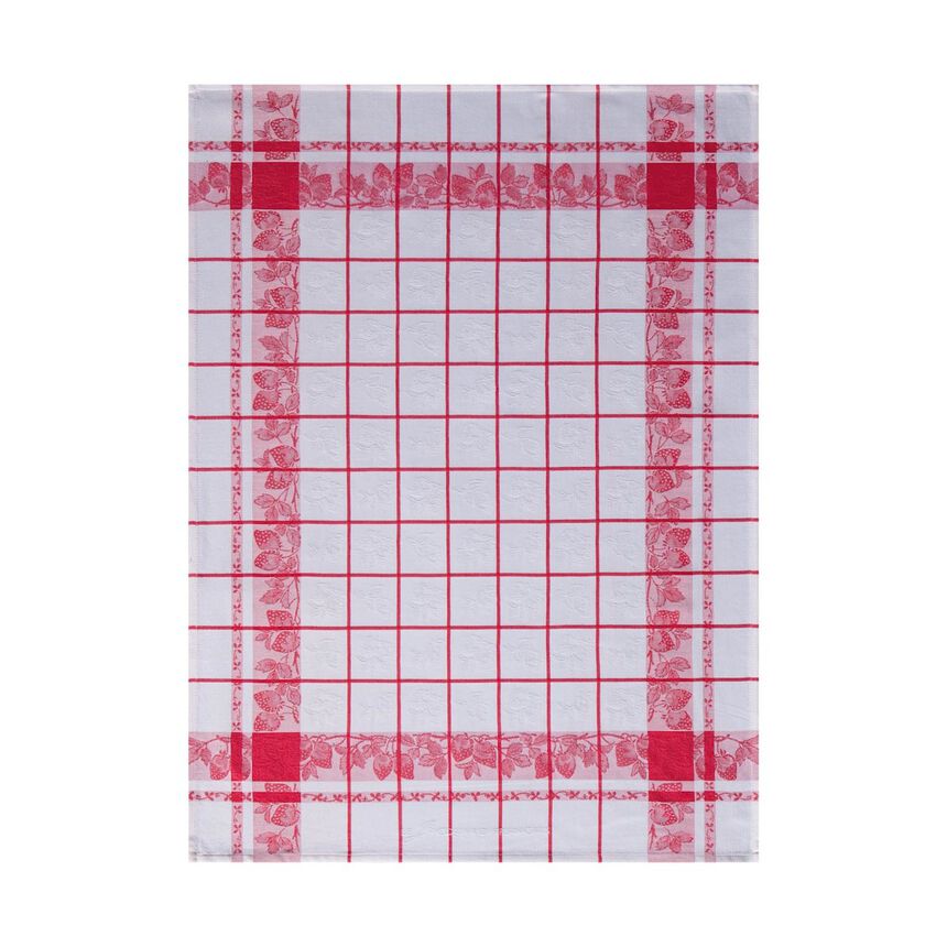 Strofinaccio Fraises Rouge 60x80 100% cotone, , hi-res image number 0