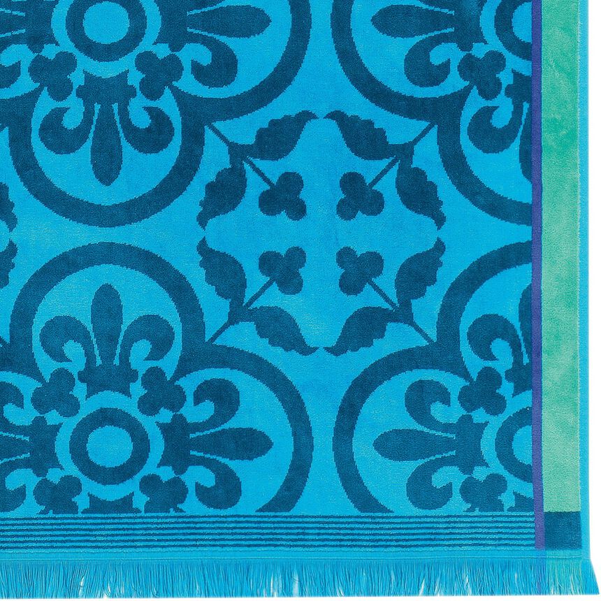 Telo mare Santorin Turquoise 100x200 100% cotone, , hi-res image number 2
