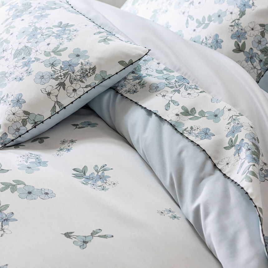 Lenzuolo Manuka Ciel 190X290 100% cotone, , hi-res image number 2