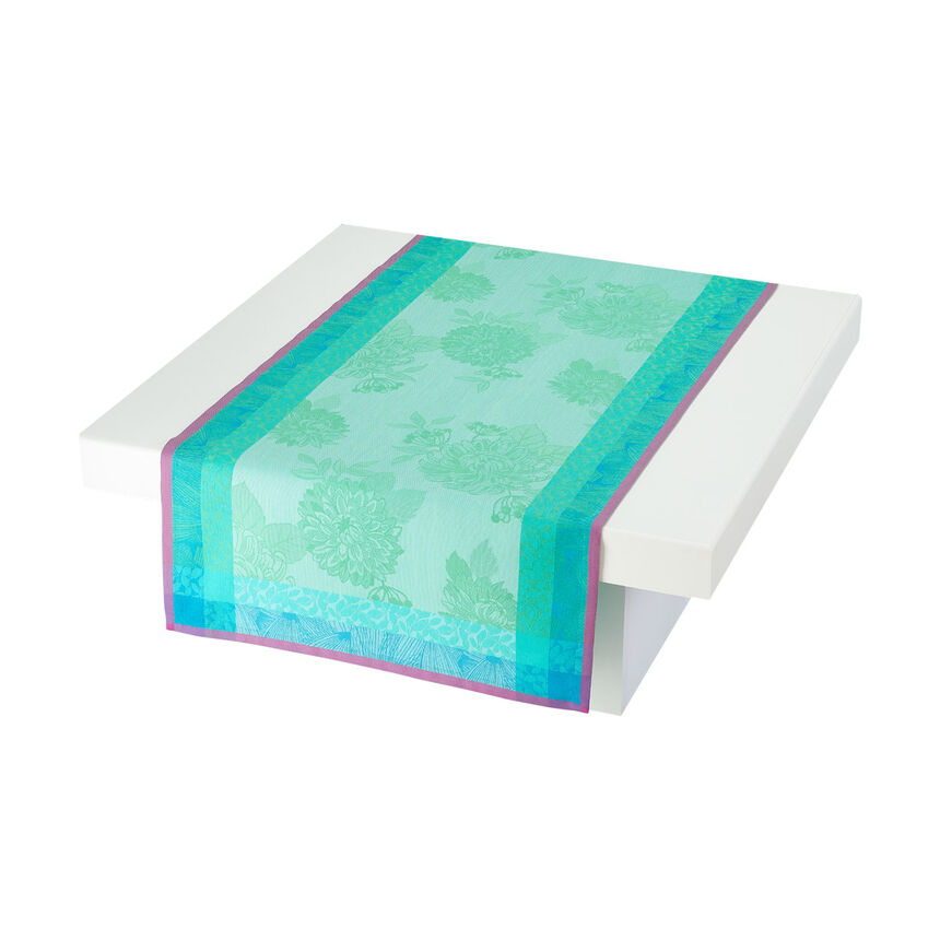 Striscia da tavola Parfums de bagatelle Hortensia 55x150 100% cotone, , hi-res image number 0