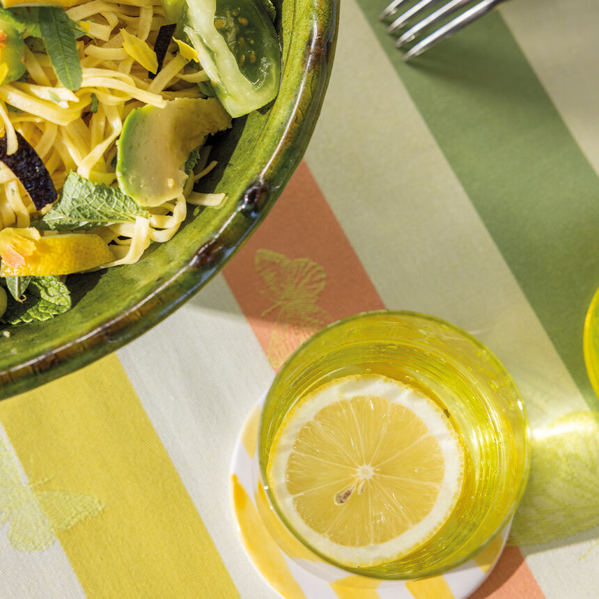 Striscia da tavola Bal des papillons Citrus 50x150 100% cotone, , hi-res image number 1