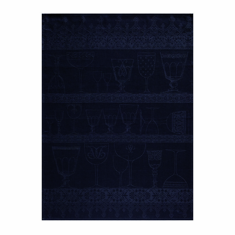 Asciugabicchieri Cristal Onyx 60x80 100% lino, , hi-res image number 1