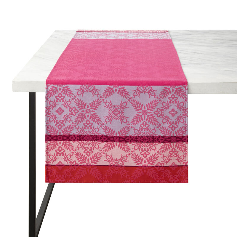 Striscia da tavola Mumbai Fuchsia 50x150 100% cotone, , hi-res
