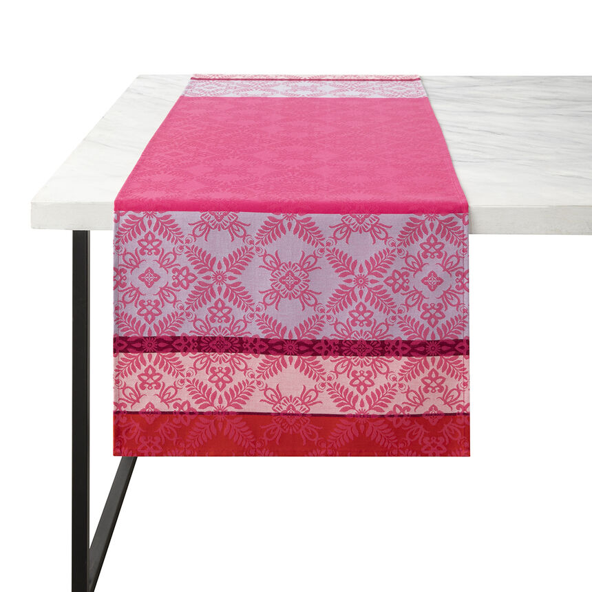 Striscia da tavola Mumbai Fuchsia 50x150 100% cotone, , hi-res image number 0