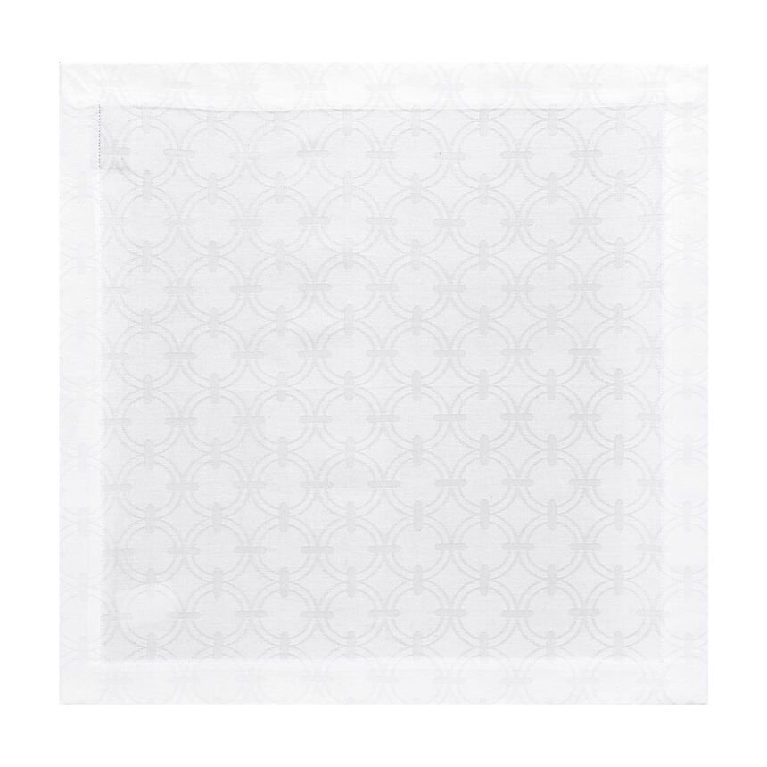 Tovagliolo Anneaux Blanc 50x50 100% cotone, , hi-res image number 2