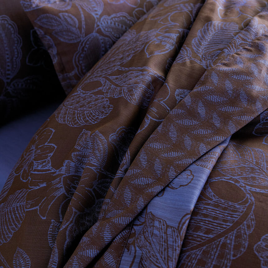 Lenzuola piatte Sulawesi Terre Indigo 190X290 100% cotone, , hi-res image number 1