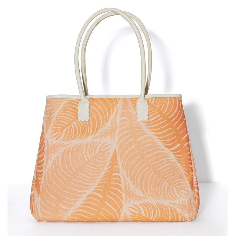 Borsa a tracolla Palme Orange 100% cotone, rivestimento acrilico. Rivestimento : Pelle di vacchetta, , hi-res image number 1
