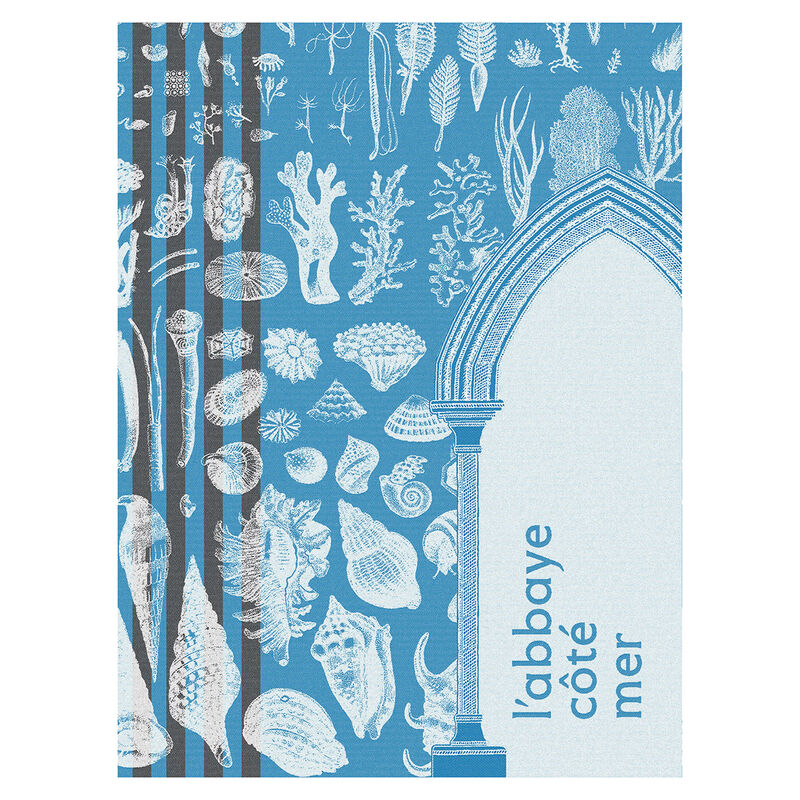 Strofinaccio Abbaye Mer Azur 60x80 100% cotone, , hi-res