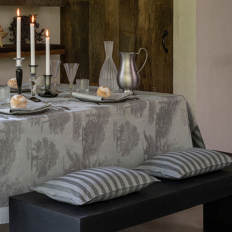 Fodera cuscino Souveraine Argent 50x50 100% lino, , hi-res image number 0