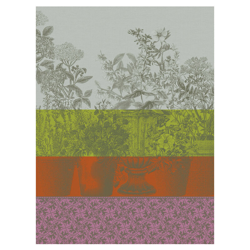 Strofinaccio Floraison Rayé Zinnia 60x80 100% cotone, , hi-res image number 0