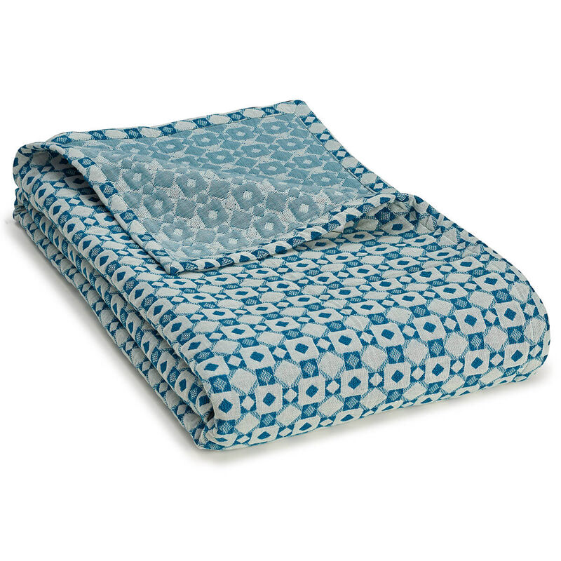 Plaid Obsession Lagon 150x190 98% Cottone / 2% Poliammide, , hi-res image number 0