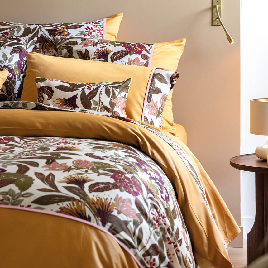 Lenzuola piatte Panache de fleurs  Miel 190X290 100% cotone, , hi-res image number 2