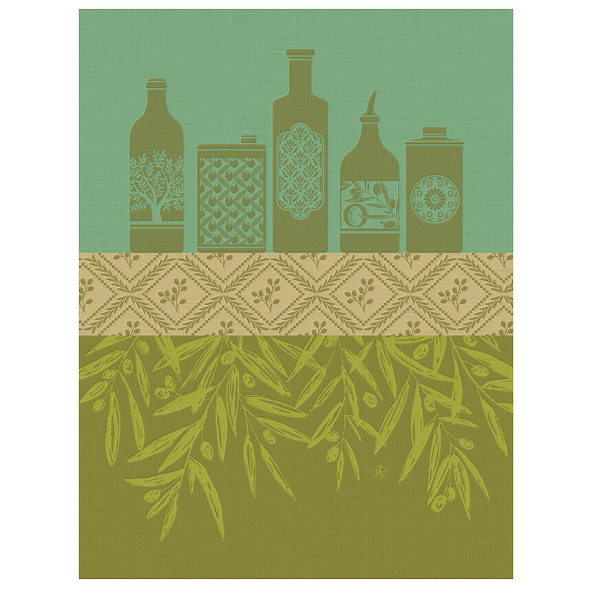 Strofinaccio Huiles proven&ccedil;ales Olive 60x80 100% cotone, , hi-res image number 0