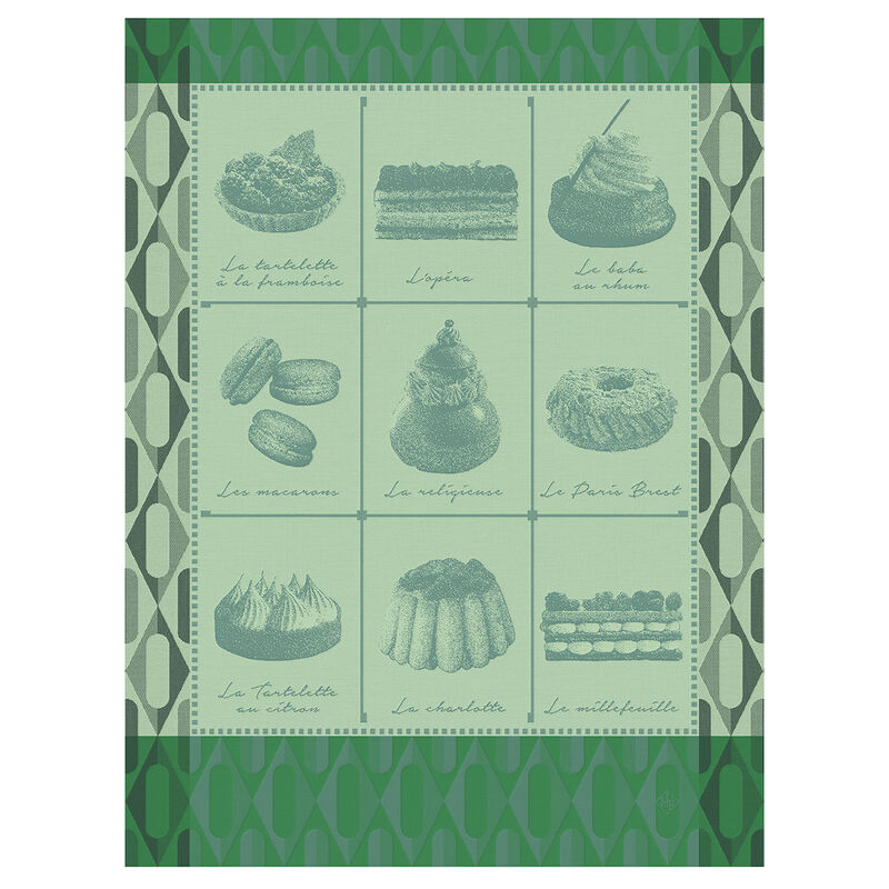 Strofinaccio Pâtisseries Françaises Pistache 60x80 100% cotone, , hi-res image number 0