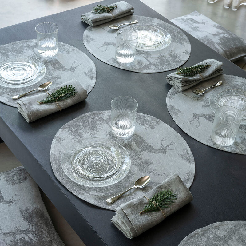 Tovagliolo Souveraine  Argent 58x58 100% lino, , hi-res