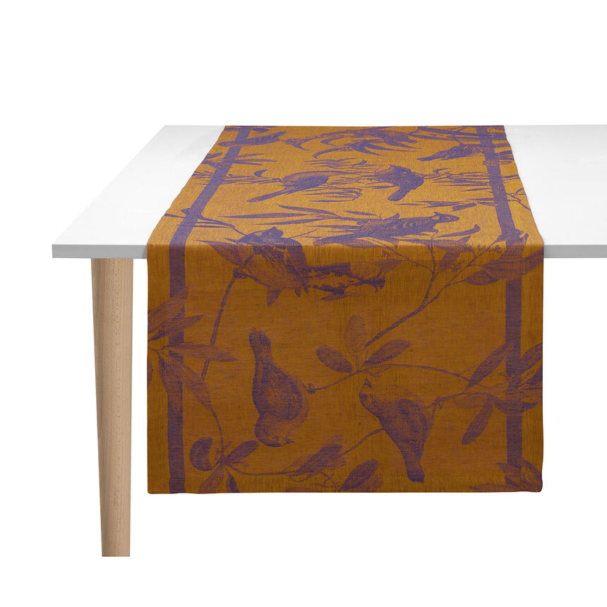 Striscia da tavola Voli&egrave;re Nocturne 50x150 100% lino, , hi-res