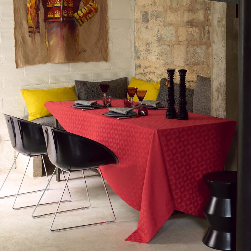 Tovaglia Cubic Brique 140x140 100% cotone, , hi-res image number 0