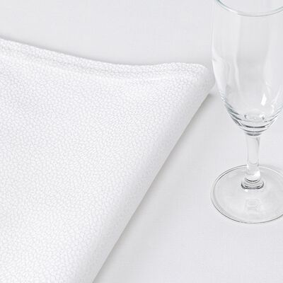 Tovagliolo Offre White Galuchat 56x56 100% cotone,  Tovagliolo Offre White Galuchat 56x56 100% cotone